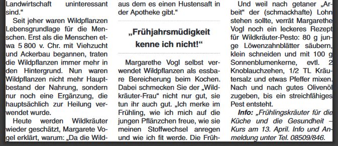 Artikel in der Passauer Woche am 1.3.2017